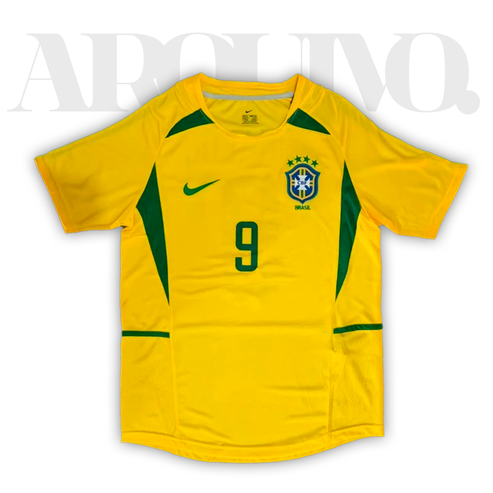 Camisa Brasil 2002 Amarela - Retrô